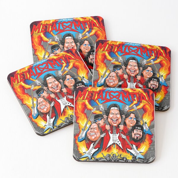 Item preview, Metal band '80s  vibe on stage magazine Fictional caricature designed and sold by Atarac.