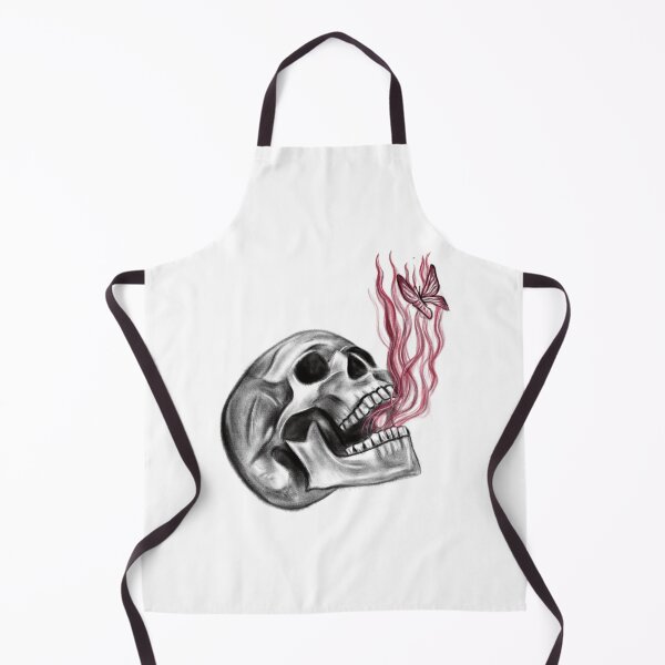 Item preview, Skull with Red Flames & Fire Butterfly Concept Art (Version 4) designed and sold by Scarlet Swan.