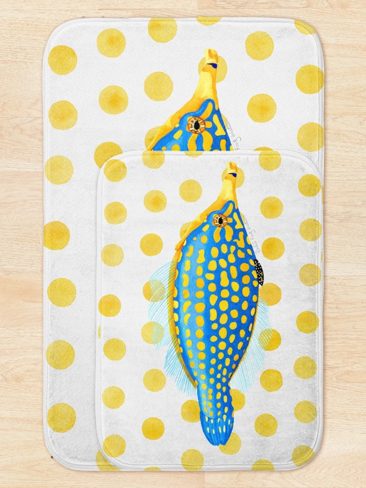 Thumbnail 5 of 6, Bath Mat, Harlequin Filefish designed and sold by Rachel Fritz Watson.