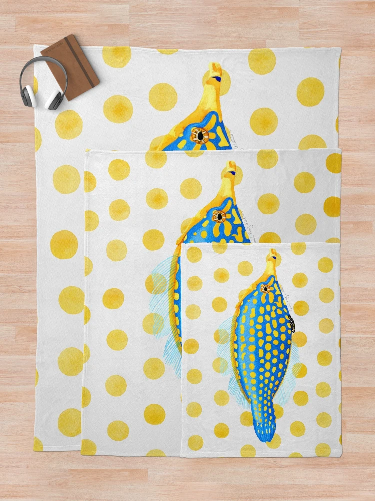 Thumbnail 5 of 6, Throw Blanket, Harlequin Filefish designed and sold by Rachel Fritz Watson.