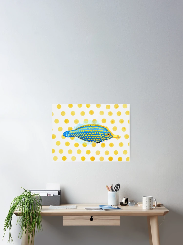 Thumbnail 2 of 3, Poster, Harlequin Filefish designed and sold by Rachel Fritz Watson.