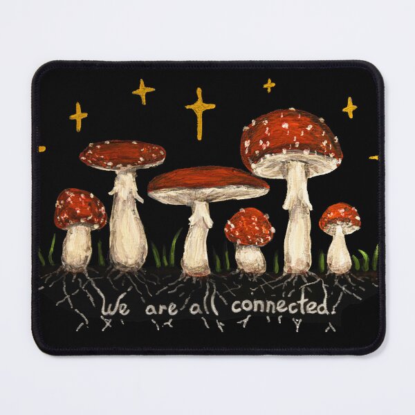Item preview, We Are All Connected Mushrooms designed and sold by wravendesign.