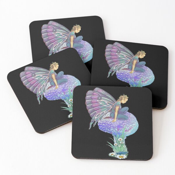 Item preview, Fairy on mushroom with daisies designed and sold by Cyberomiz.