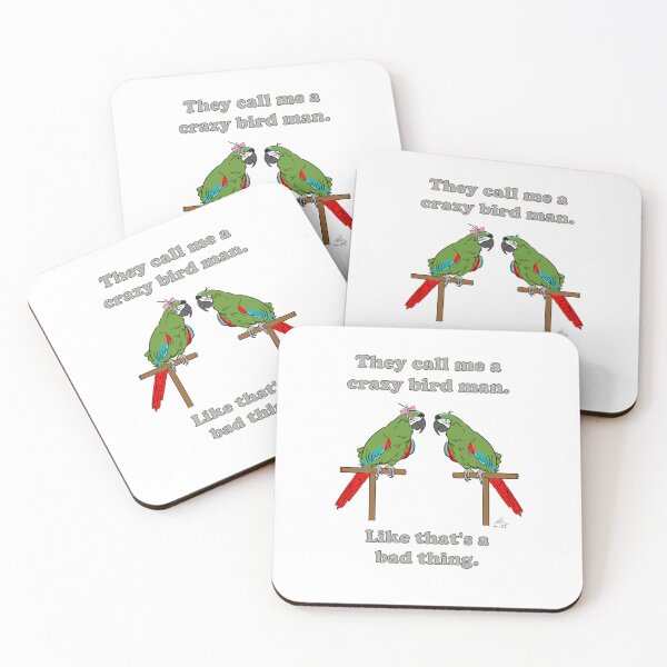 Item preview, Crazy Bird Man - Severe Macaw designed and sold by Laughing Parrot Studio.