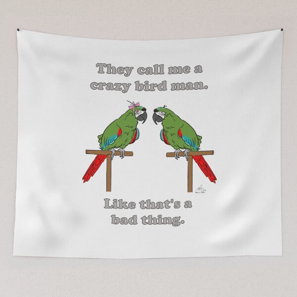 Item preview, Crazy Bird Man - Severe Macaw designed and sold by Laughing Parrot Studio.