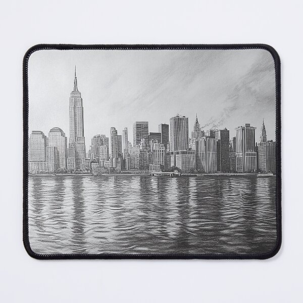 Item preview, Refined NYC Skyline with Mirror River Reflection designed and sold by daila70.
