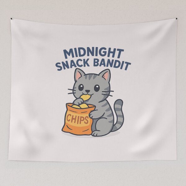 Item preview, Midnight Snack Bandit – Cute Tabby Cat Edition designed and sold by ALITOPRINCE.