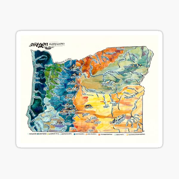 Item preview, Oregon Eco-Regions I designed and sold by Art by Claire Christy-Tirado.