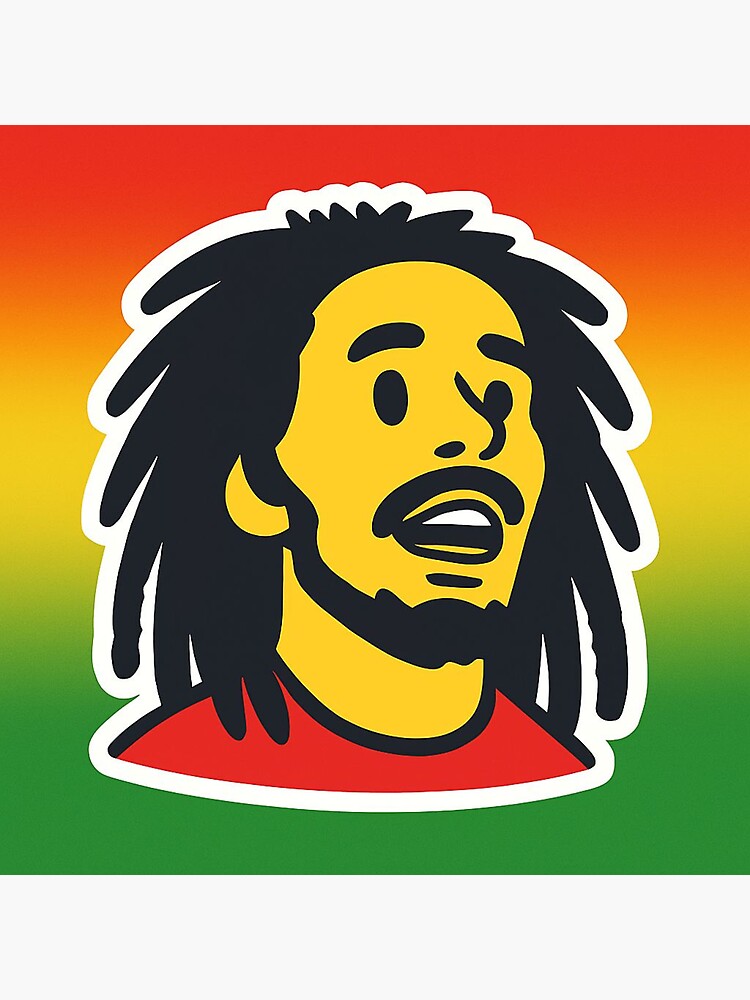 Cartoon Bob Marley – Reggae Legend Pop Art Style