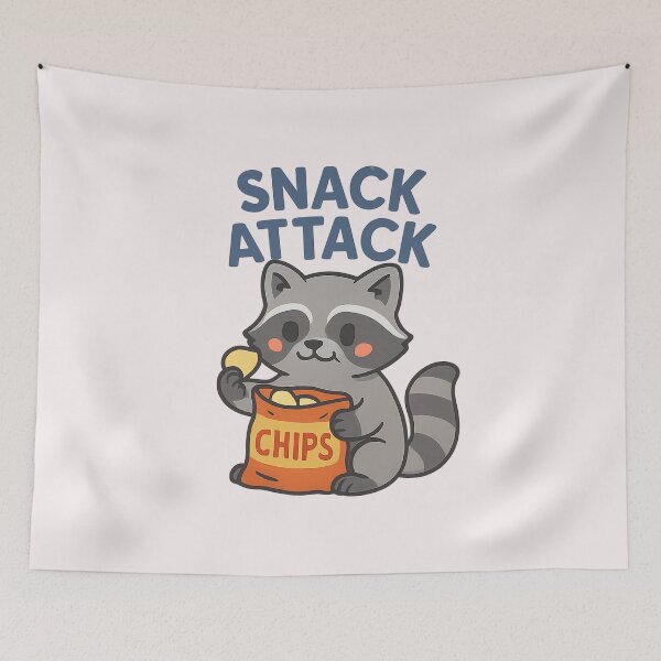 Item preview, Snack Attack – Chubby Raccoon Edition designed and sold by ALITOPRINCE.