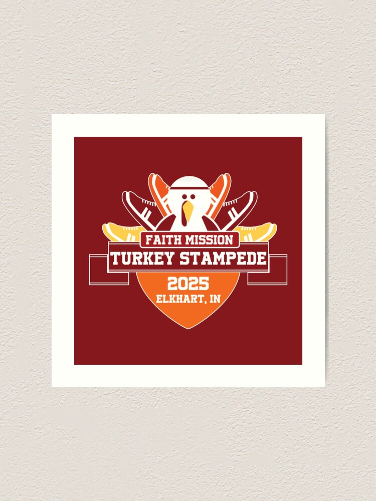 Thumbnail 1 of 3, Art Print, Turkey Stampede 2025 designed and sold by TurkeyStampede.