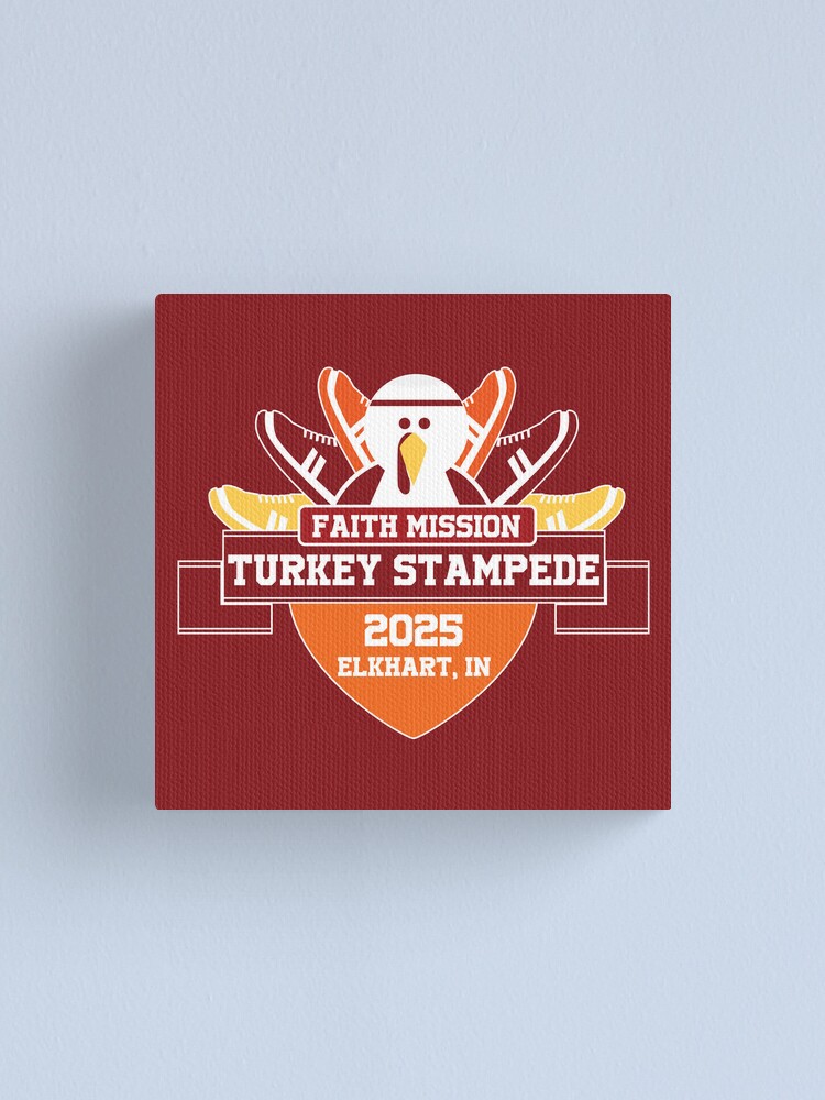 Thumbnail 1 of 3, Canvas Print, Turkey Stampede 2025 designed and sold by TurkeyStampede.