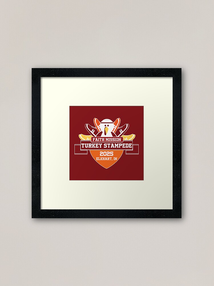 Thumbnail 1 of 7, Framed Art Print, Turkey Stampede 2025 designed and sold by TurkeyStampede.