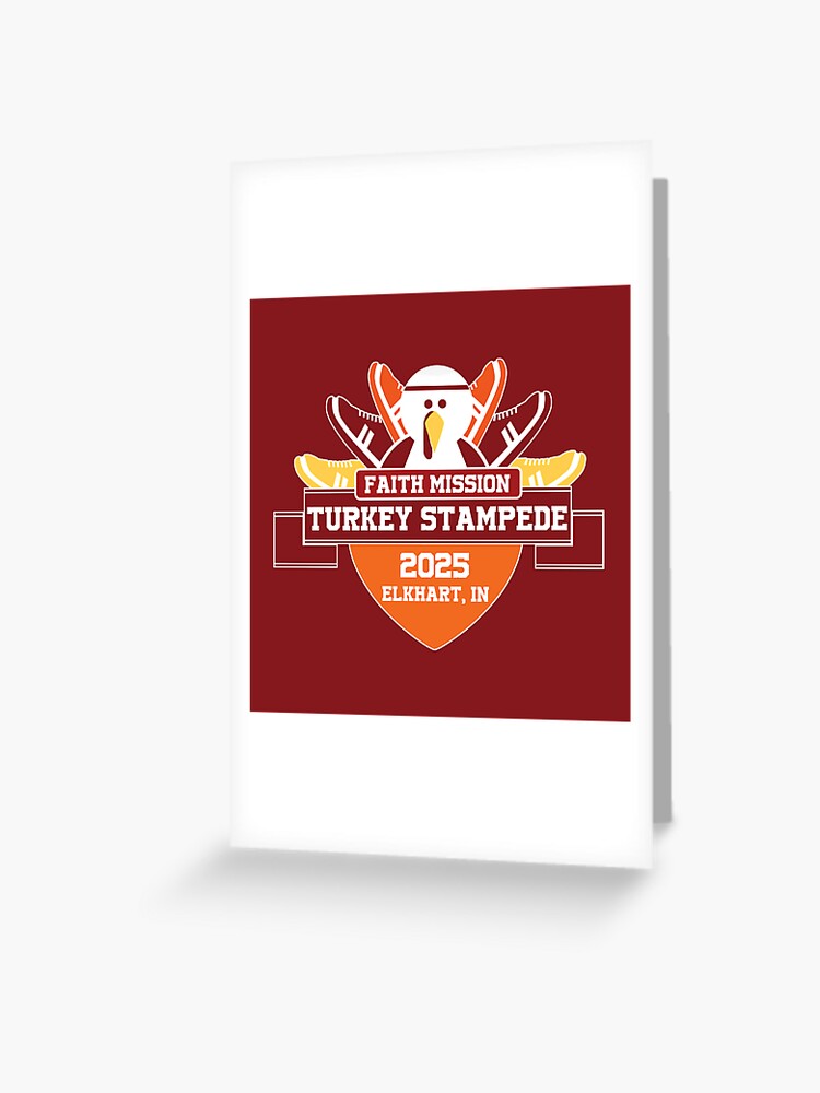 Thumbnail 1 of 2, Greeting Card, Turkey Stampede 2025 designed and sold by TurkeyStampede.