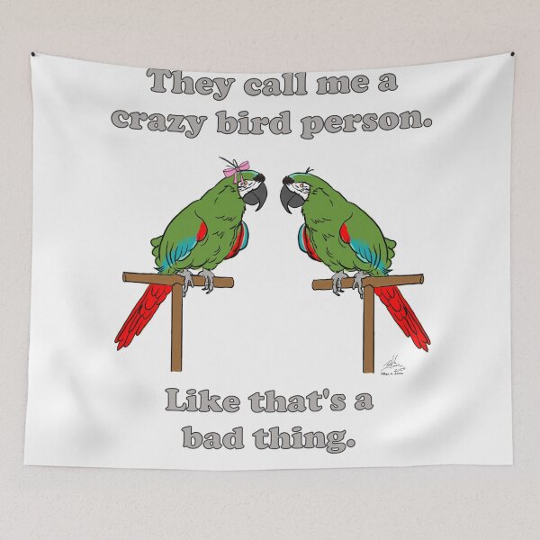 Item preview, Crazy Bird Person - Severe Macaw designed and sold by Laughing Parrot Studio.