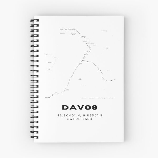 Item preview, Davos Switzerland Minimalist Black & White Map Print designed and sold by RM-Journey.