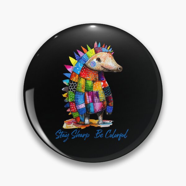 Item preview, Stay Sharp – Be Colorful | Colorful hedgehog with a funny saying | Funny statement shirt for creative minds designed and sold by KolbaVison.