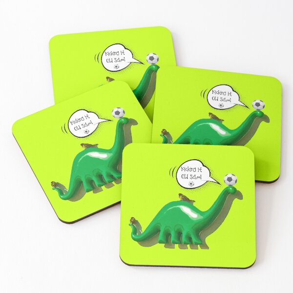 Item preview, Retro Soccer Dino & Birds – Kicking It Old School - Whimsical Art designed and sold by aadventures.