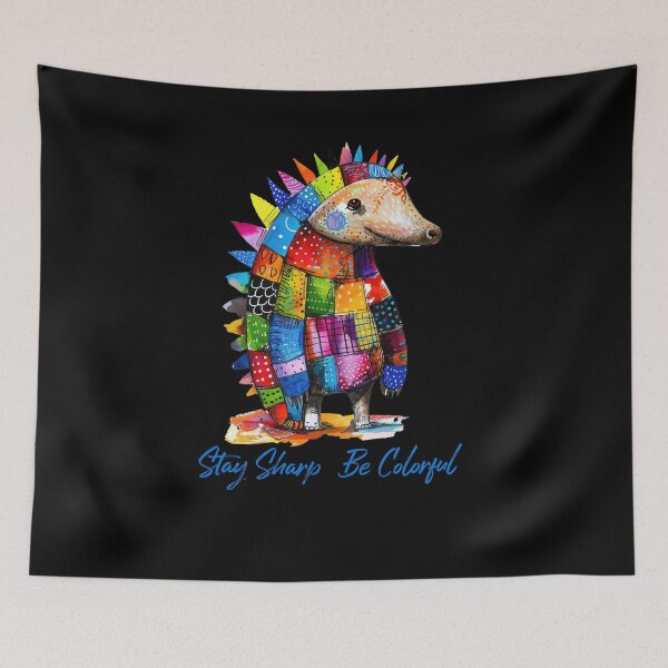 Item preview, Stay Sharp – Be Colorful | Colorful hedgehog with a funny saying | Funny statement shirt for creative minds designed and sold by KolbaVison.