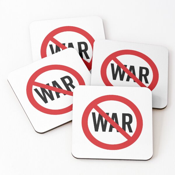 Item preview, NO War / Anti War Symbol / Against War (On White) designed and sold by STUDIO-72.