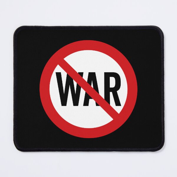 Item preview, NO War / Anti War Symbol / Against War (On Black) designed and sold by STUDIO-72.