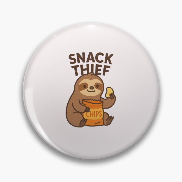 Item preview, Snack Thief – Lazy Sloth with Chips designed and sold by ALITOPRINCE.