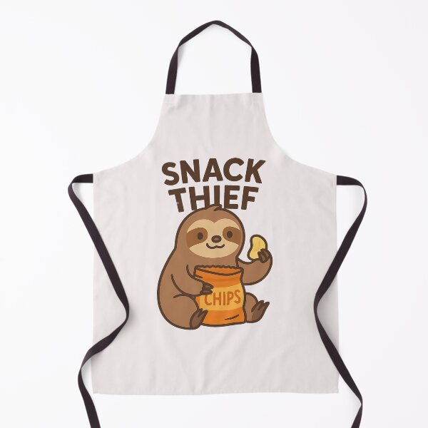 Item preview, Snack Thief – Lazy Sloth with Chips designed and sold by ALITOPRINCE.