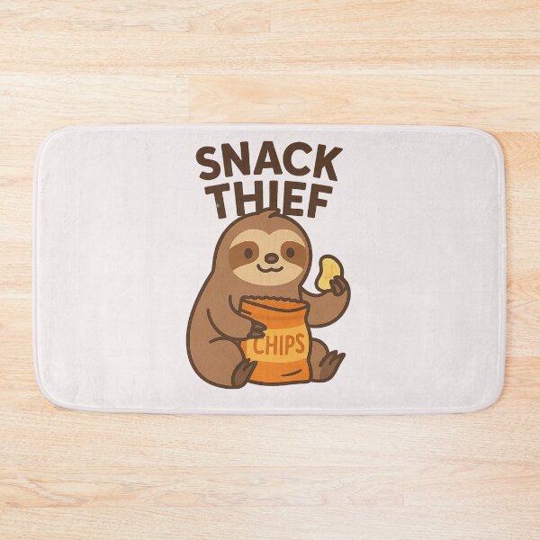 Item preview, Snack Thief – Lazy Sloth with Chips designed and sold by ALITOPRINCE.
