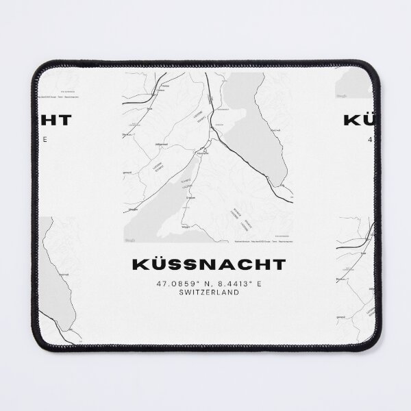Item preview, Küssnacht Switzerland Minimalist Black & White Map Print designed and sold by RM-Journey.