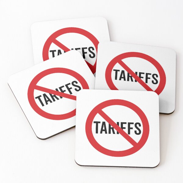 Item preview, NO Tariffs / Anti-Tariff Symbol / Against Trade War (On White) designed and sold by STUDIO-72.