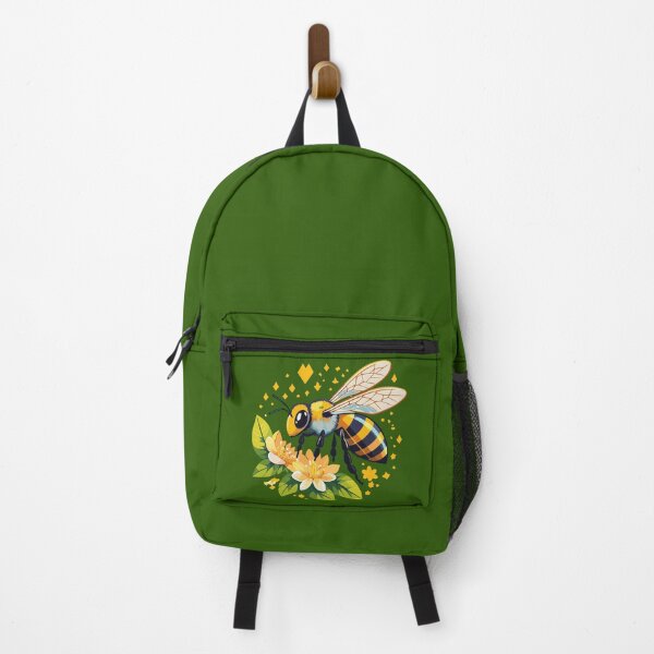 Item preview, European honey bee (Apis mellifera), Flying honey bee on flowers, The bee pollinates the flowers, Beehive working insects with yellow and black stripes designed and sold by Danler.
