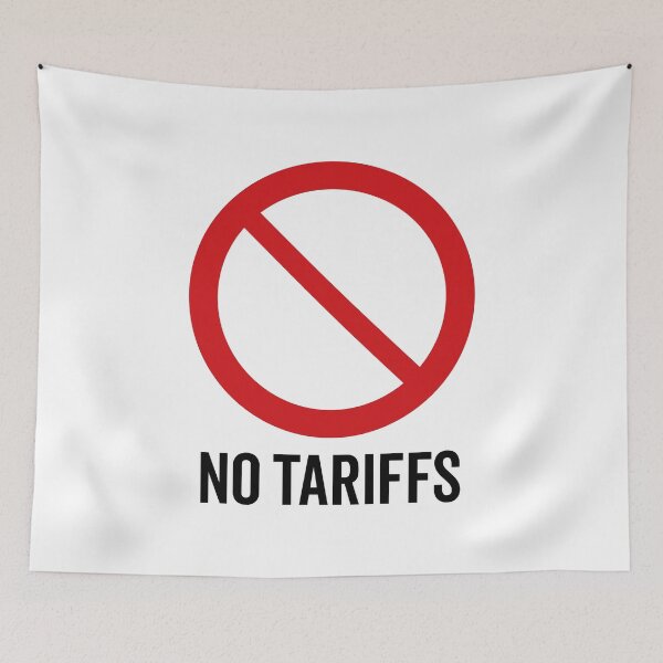 Item preview, NO Tariffs / Anti-Tariff Symbol / Against Trade War V2 (On White) designed and sold by STUDIO-72.