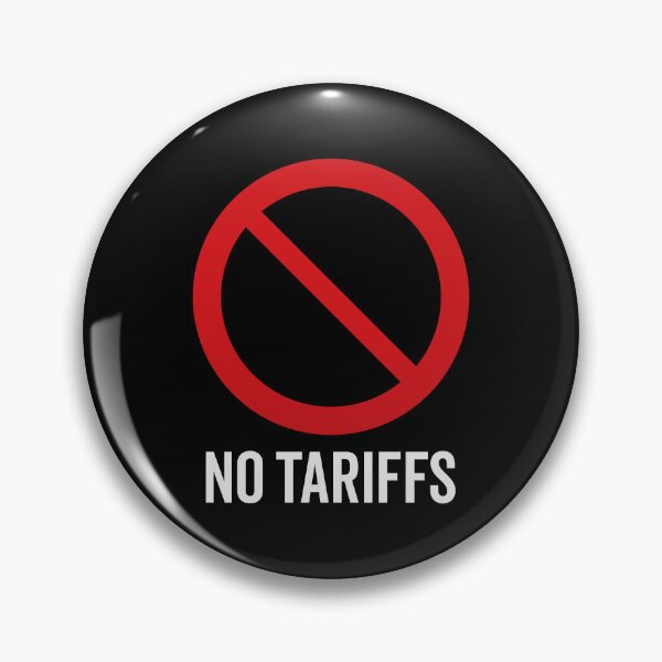 Item preview, NO Tariffs / Anti-Tariff Symbol / Against Trade War V2 (On Black) designed and sold by STUDIO-72.