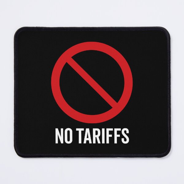 Item preview, NO Tariffs / Anti-Tariff Symbol / Against Trade War V2 (On Black) designed and sold by STUDIO-72.