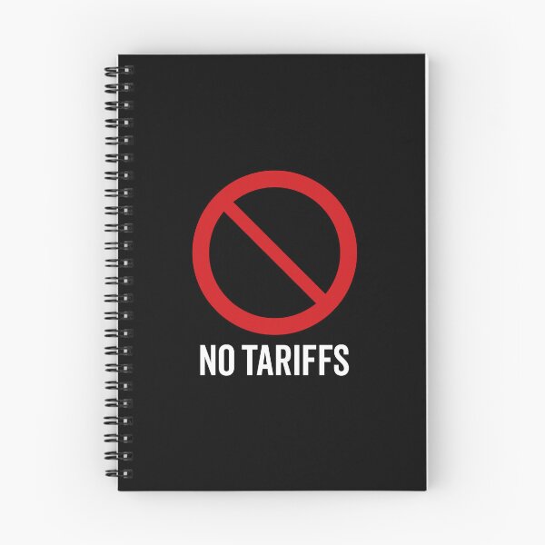 Item preview, NO Tariffs / Anti-Tariff Symbol / Against Trade War V2 (On Black) designed and sold by STUDIO-72.