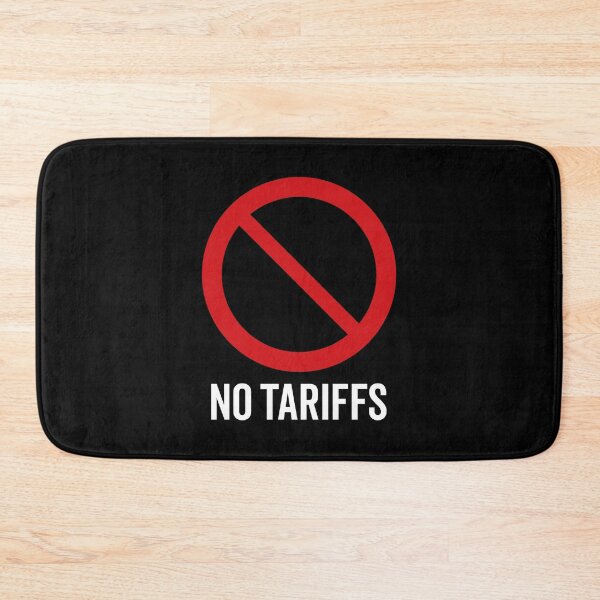 Item preview, NO Tariffs / Anti-Tariff Symbol / Against Trade War V2 (On Black) designed and sold by STUDIO-72.