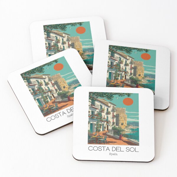 Item preview, A Vintage Travel Art of Costa del Sol - Spain  designed and sold by GoodOldVintage.