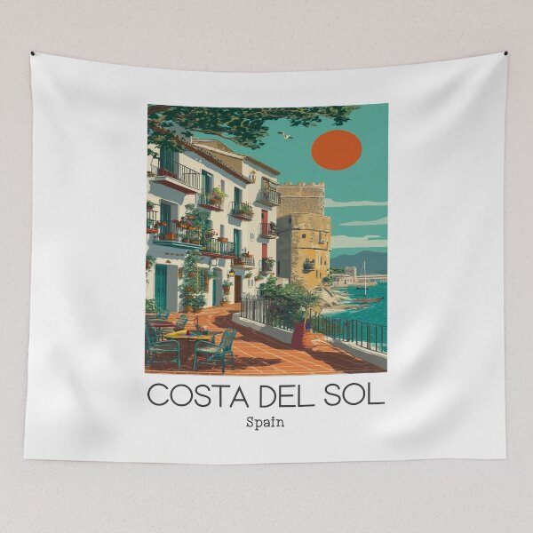 Item preview, A Vintage Travel Art of Costa del Sol - Spain  designed and sold by GoodOldVintage.