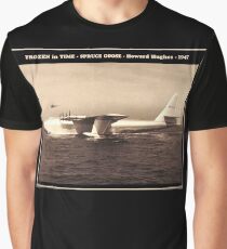 SPRUCE GOOSE : Vintage 1947 Howard Hughes Plane Print Graphic T-Shirt