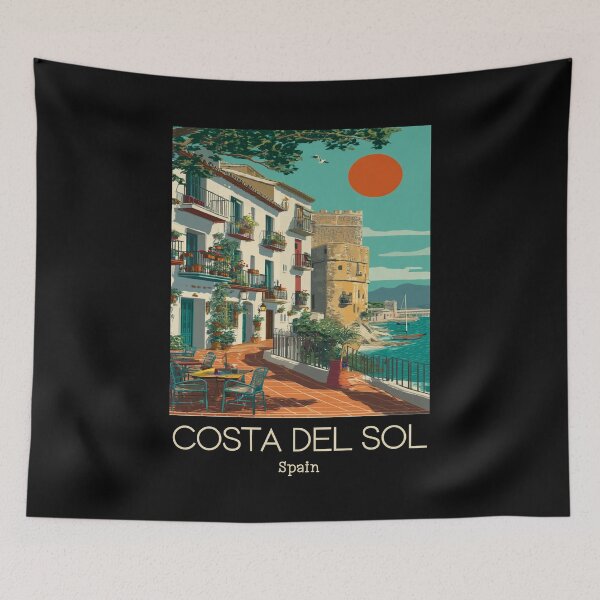Item preview, A Vintage Travel Art of Costa del Sol - Spain  designed and sold by GoodOldVintage.