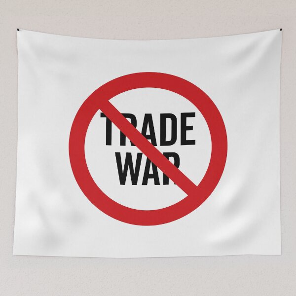 Item preview, NO Trade War / Anti-Trade War Symbol / Against Tariffs (On White) designed and sold by STUDIO-72.