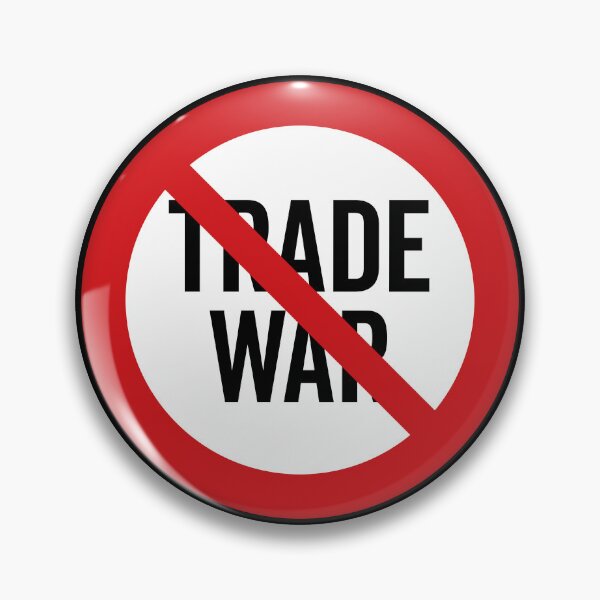 Item preview, NO Trade War / Anti-Trade War Symbol / Against Tariffs (On Black) designed and sold by STUDIO-72.