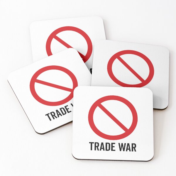 Item preview, NO Trade War / Anti-Trade War Symbol / Against Tariffs V2 (On White) designed and sold by STUDIO-72.