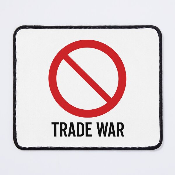 Item preview, NO Trade War / Anti-Trade War Symbol / Against Tariffs V2 (On White) designed and sold by STUDIO-72.