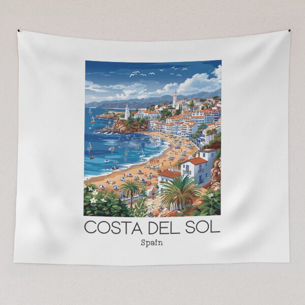 Item preview, A Vintage Travel Art of Costa del Sol - Spain  designed and sold by GoodOldVintage.