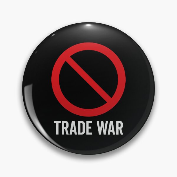 Item preview, NO Trade War / Anti-Trade War Symbol / Against Tariffs V2 (On Black) designed and sold by STUDIO-72.