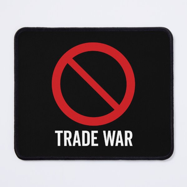 Item preview, NO Trade War / Anti-Trade War Symbol / Against Tariffs V2 (On Black) designed and sold by STUDIO-72.