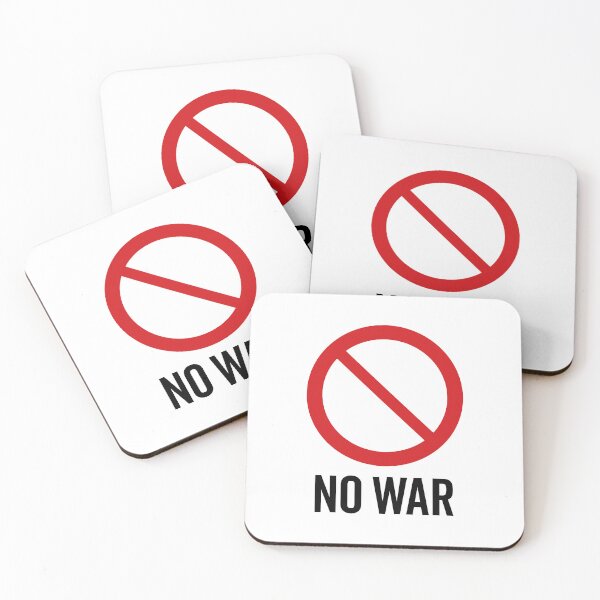 Item preview, NO War / Anti War Symbol / Against War V2 (On White) designed and sold by STUDIO-72.