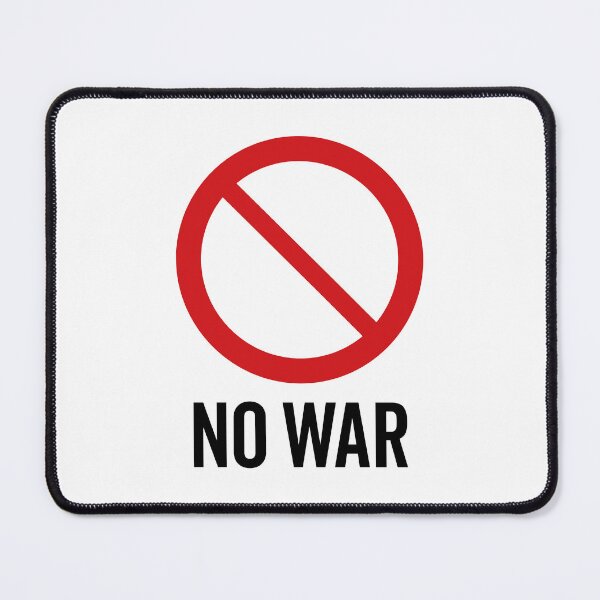 Item preview, NO War / Anti War Symbol / Against War V2 (On White) designed and sold by STUDIO-72.