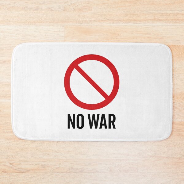 Item preview, NO War / Anti War Symbol / Against War V2 (On White) designed and sold by STUDIO-72.